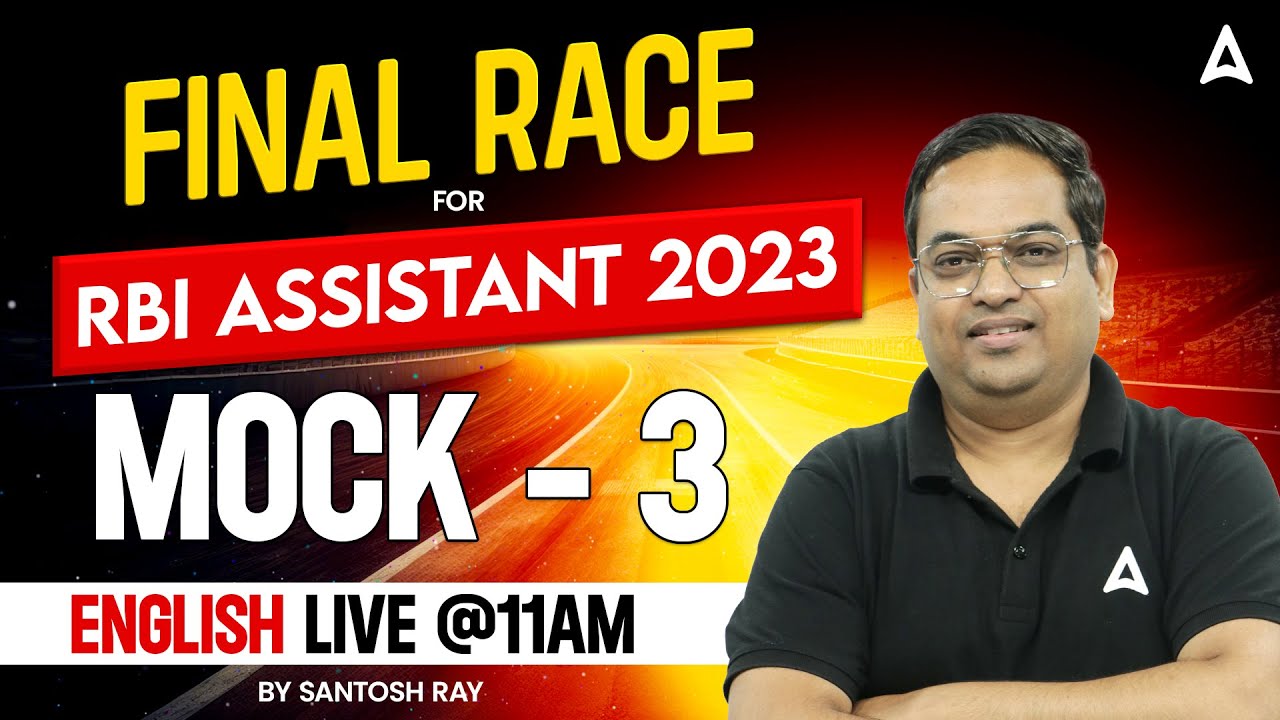 RBI Assistant 2023 | RBI Assistant Prelims English Mock Test 3 | English By Santosh Ray