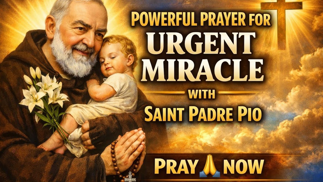 POWERFUL PRAYER FOR URGENT MIRACLE: Prayer of Healing and Divine Mercy | Saint Padre Pio
