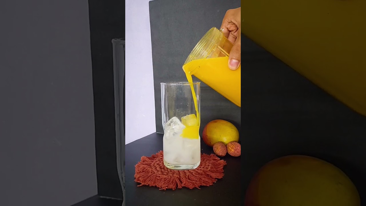 Mango Lychee Mocktail 🥭 | Recipe in Comments | #mango #shorts