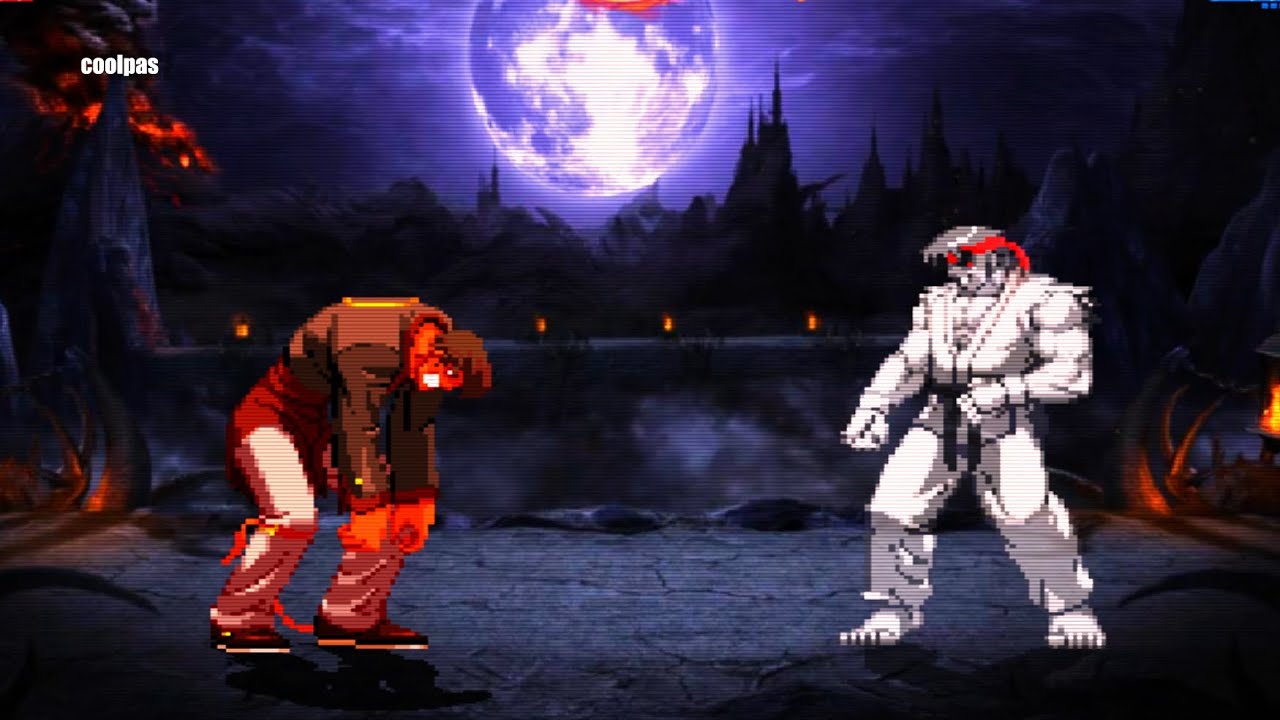 Orochi Iori vs Violent Ryu | MUGEN