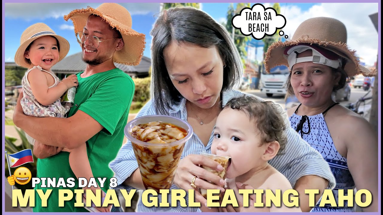 MY PINAY GIRL EATING TAHO! THE FAMBAM GOES ON A BEACH HOLIDAY! ❤️ | rhazevlogs
