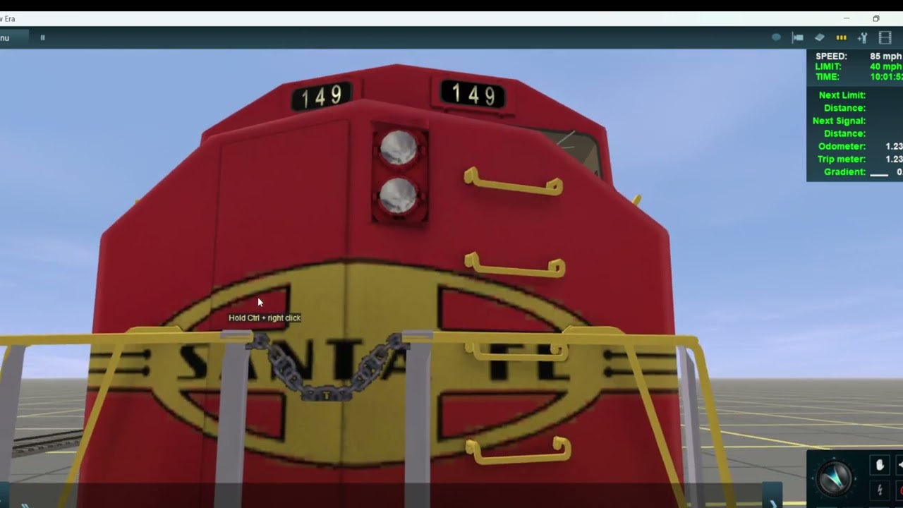 trainz a new era race santa fa vs steam locomotive