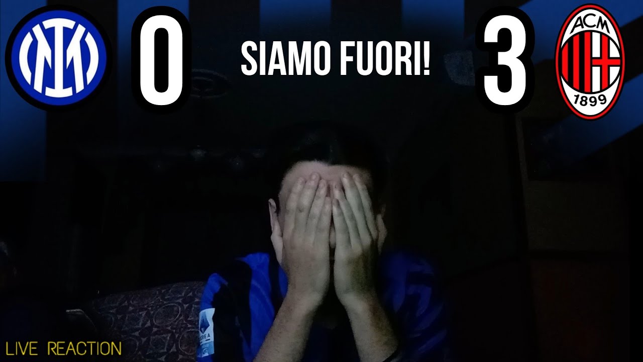[UMILIATI...] INTER 0-3 MILAN | LIVE REACTION TIFOSO NEROAZZURRO!⚫️🔵