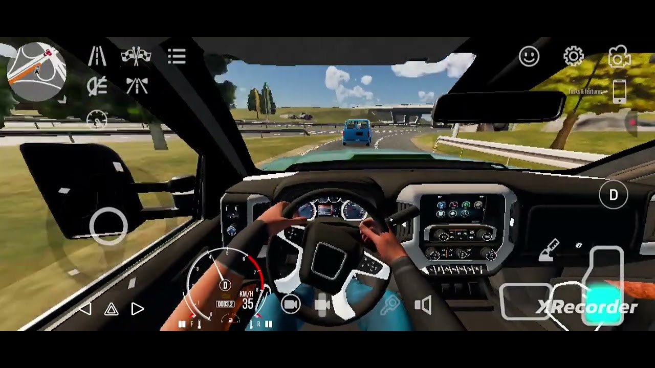 Car parking 2 (test driving GMC sierra on snow first person pov)