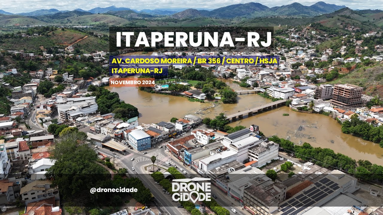 Itaperuna-RJ Imagem aérea com drone / BR 356 / Av. Cardoso Moreira / HSJA @dronecidade / Nov. 2024