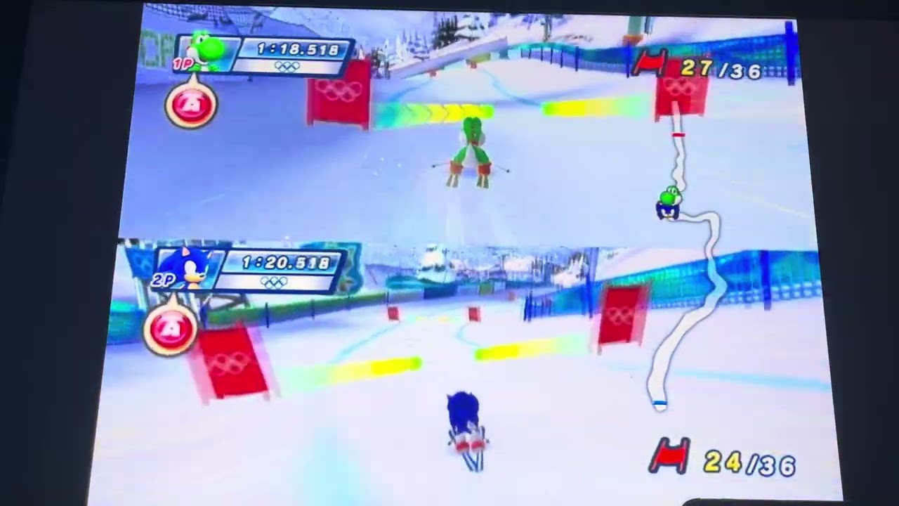 Mario and Sonic at The Olympic Winter Games Alpine Skiing 2 Played