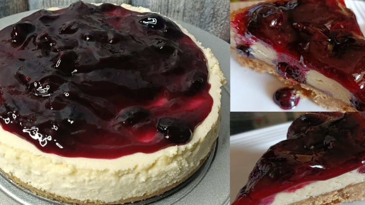 Blueberry Cheese Cake Recipe|The Best Eggless Cheesecake Recipe|Baked Cheesecake