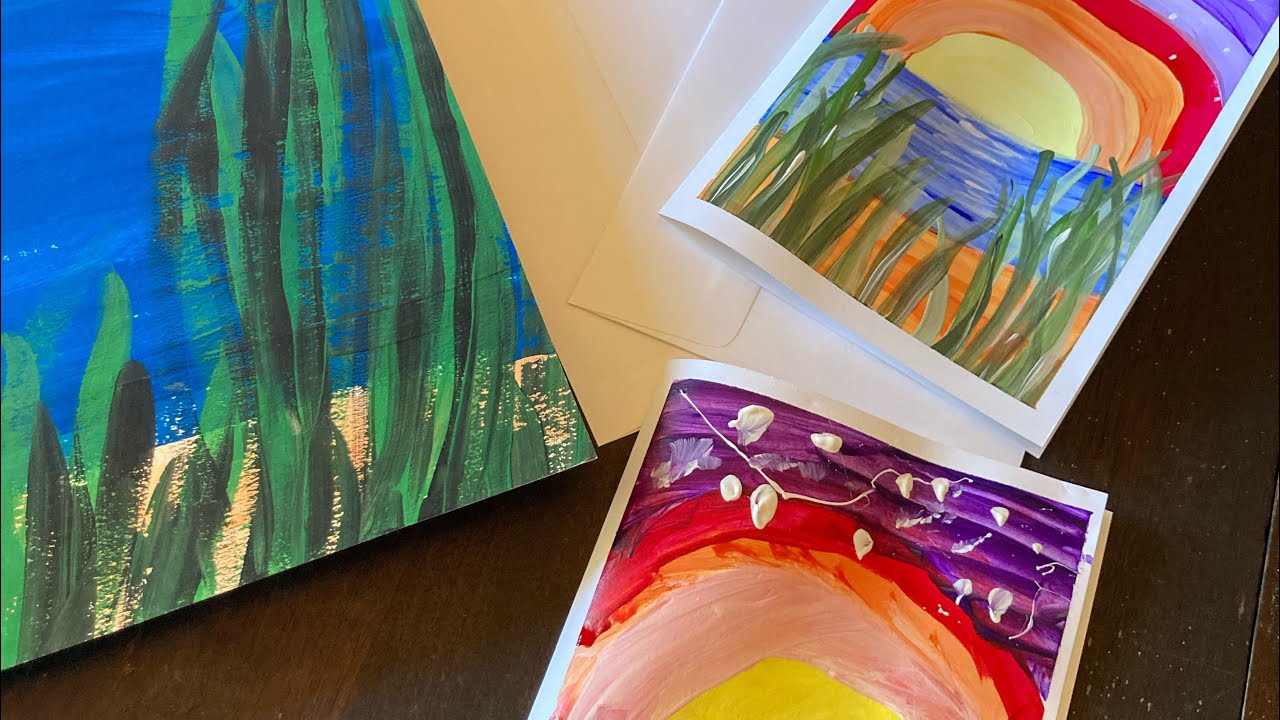 Painting with My oldest Grandson/ Mother’s Day Card