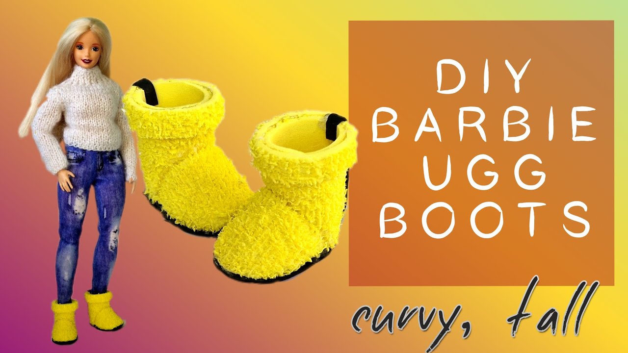 How to Make Barbie Doll UGG Boots (curvy, tall)
