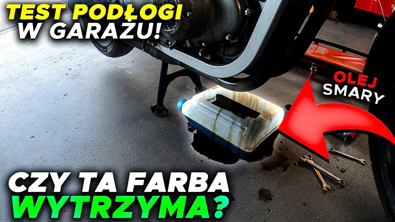 Test podłogi w garażu I Rozlane oleje I Garaż marzeń I RMK PL I