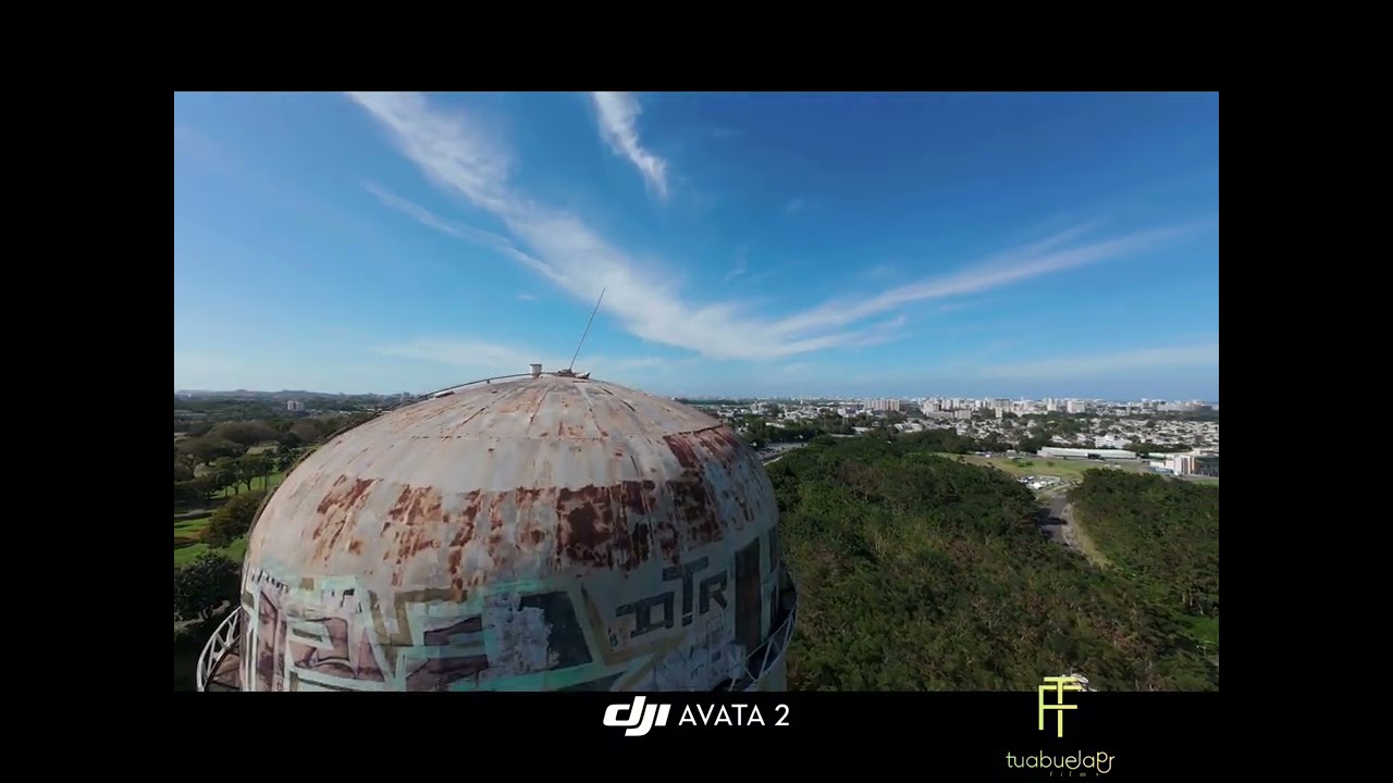 Tanque de agua de la penitenciaría de Oso Blanco en San Juan, Puerto Rico #dji #avata2 #fpv