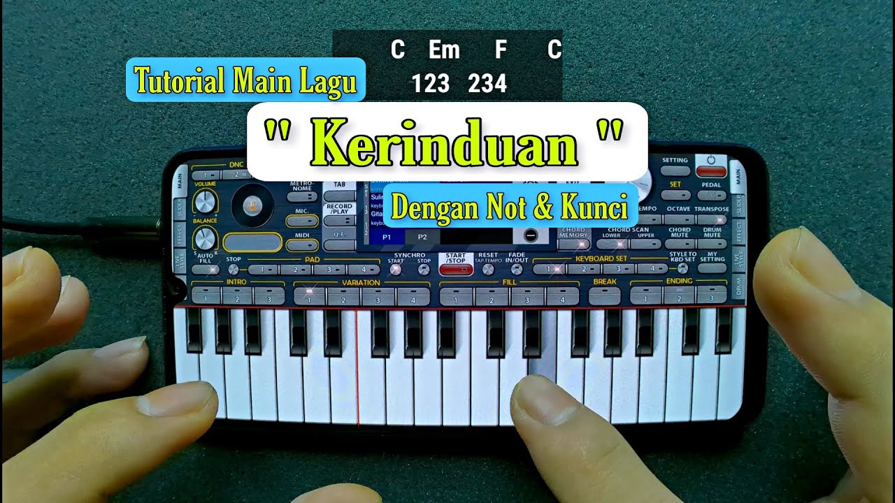 Tutorial Pemula Mengiringi KARAOKE Lagu KERINDUAN ORG