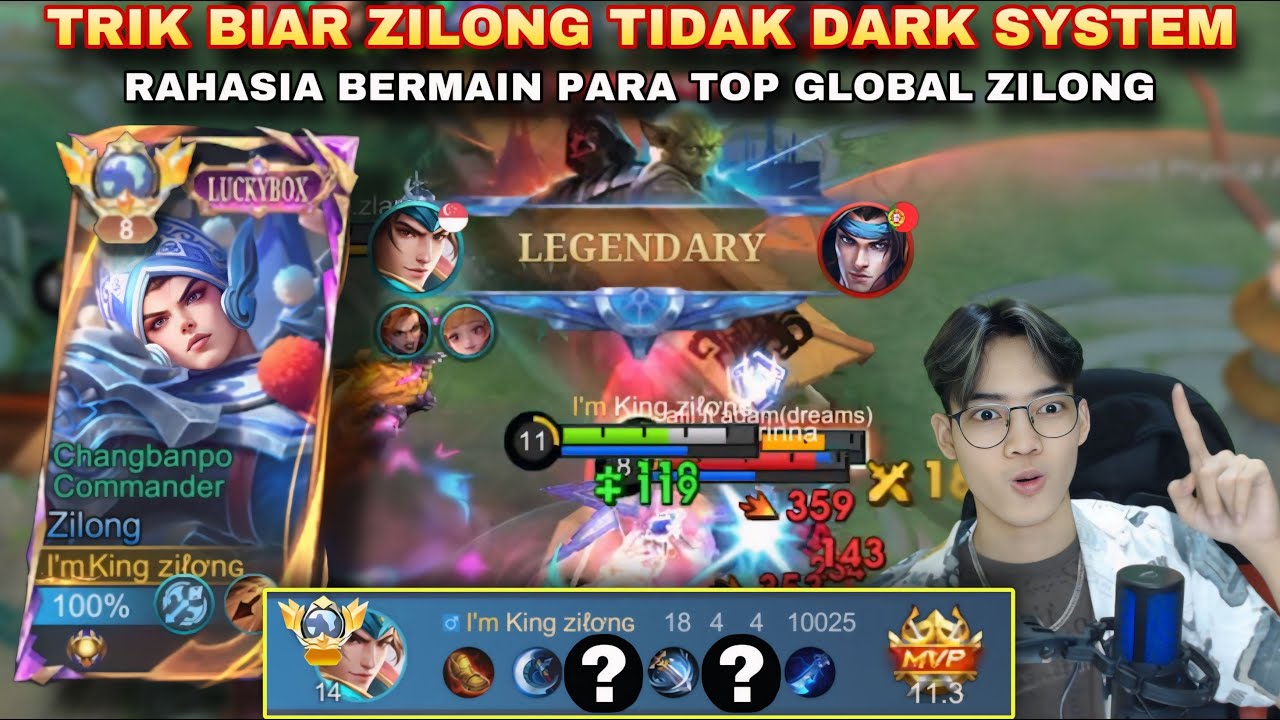 ILMU MAHAL TRIK MAIN ZILONG BIAR GA JADI DARK SYSTEM | MLBB