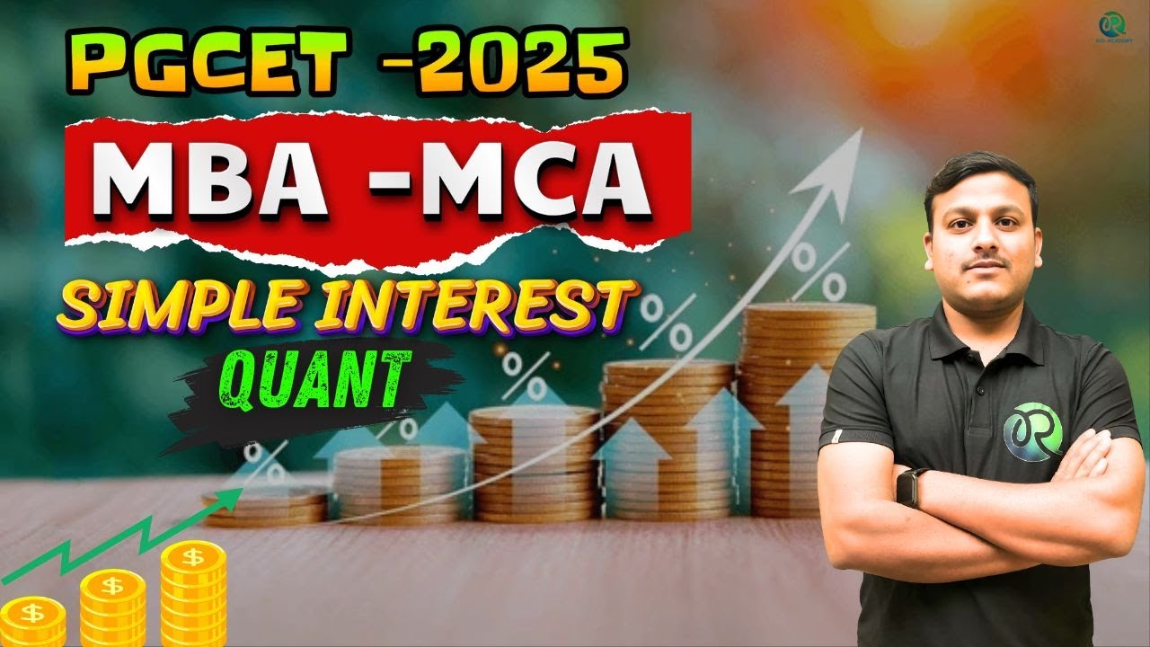 PGCET MBA - MCA 2025 | Quantitative Aptitude | Simple Interest | |#pgcetexam2025