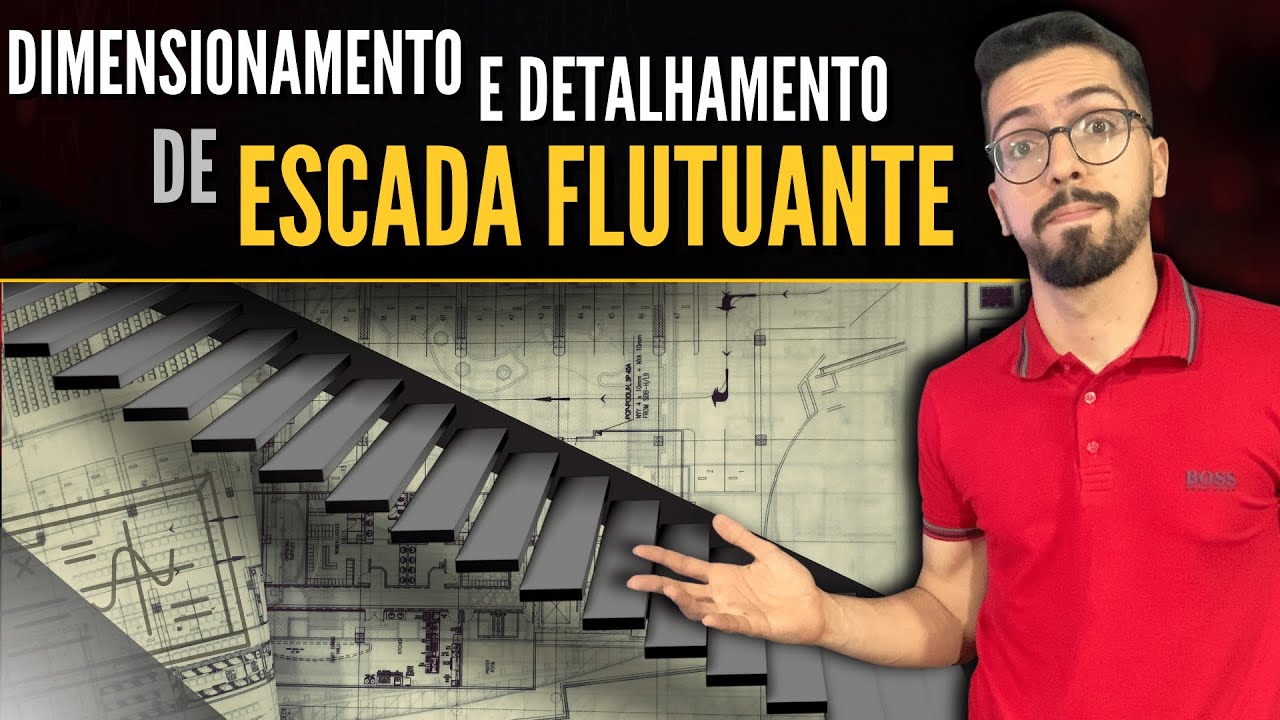 #14 DIMENSIONAMENTO E DETALHAMENTO DE ESCADA FLUTUANTE  - MOMENTO ESTRUTURAL NA REAL