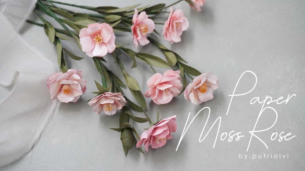 DIY How to Make Moss Rose Paper Flower Very Easy | Cara Membuat Bunga Krokot | By putriolvi