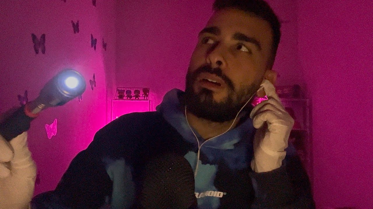 ASMR | EXAMEN DES OREILLES (tout proche du micro) 👂