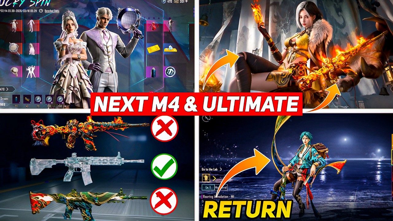 All Upcoming M416 Skins OLD + NEW 😱 Which M416 Should You Go For? 💕 Valentine Lucky Spin BGMI