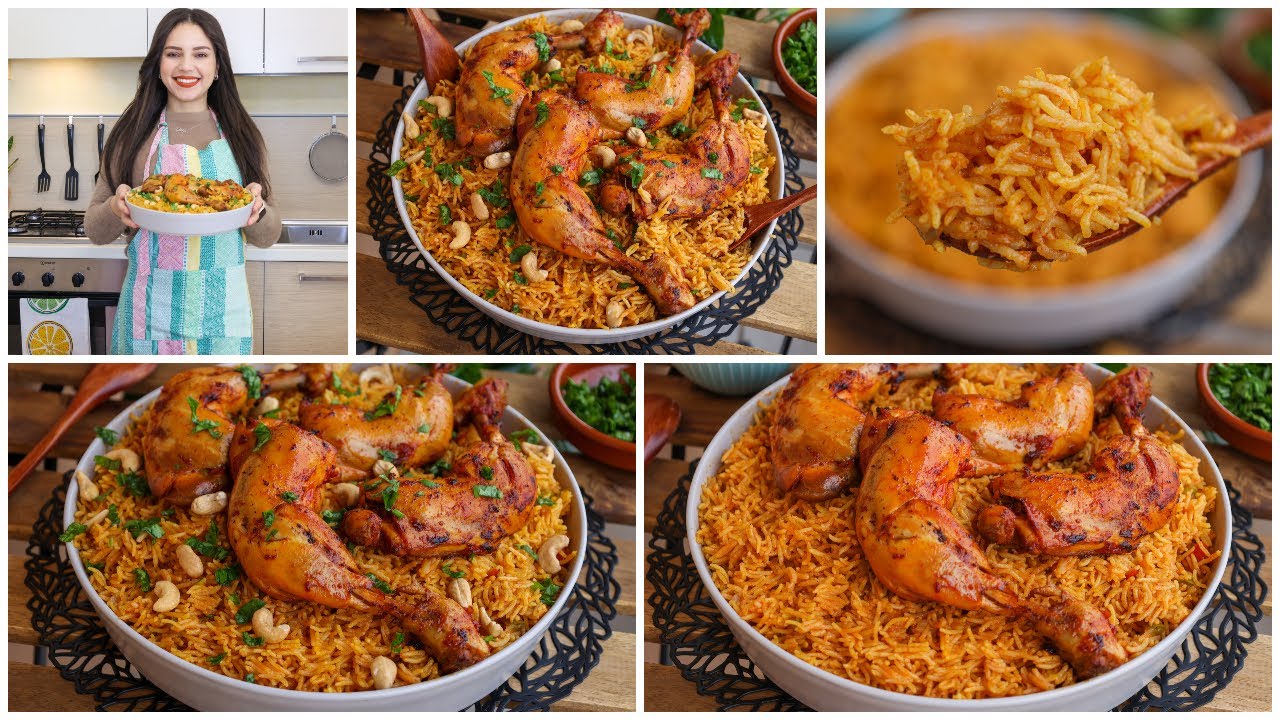 الكبسة السعودية بالدجاج المحمر❤️أروع طبق للضيافات سهلة وسريعة التحضير والمذاق ولاأروع😋Chicken Kabsa