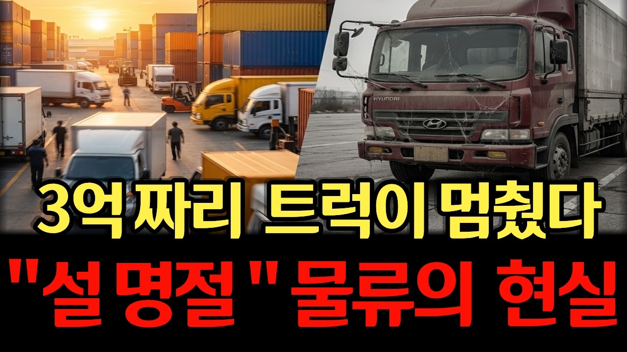 화물차 가동률 61% 추락, 경제의 경고 신호!2026년 설날, 트럭이 멈춘 대한민국의 현실