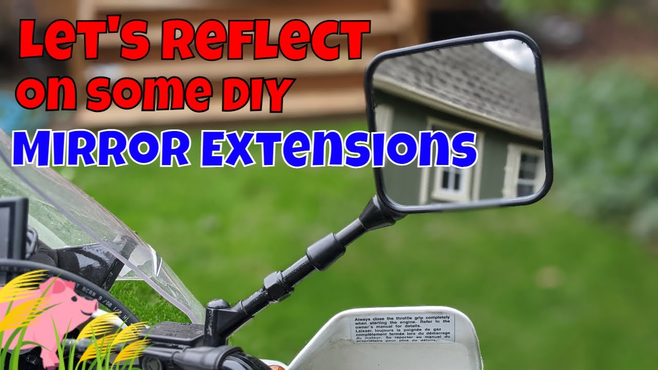 I make some DIY motorcycle mirror extenders Suzuki DR650