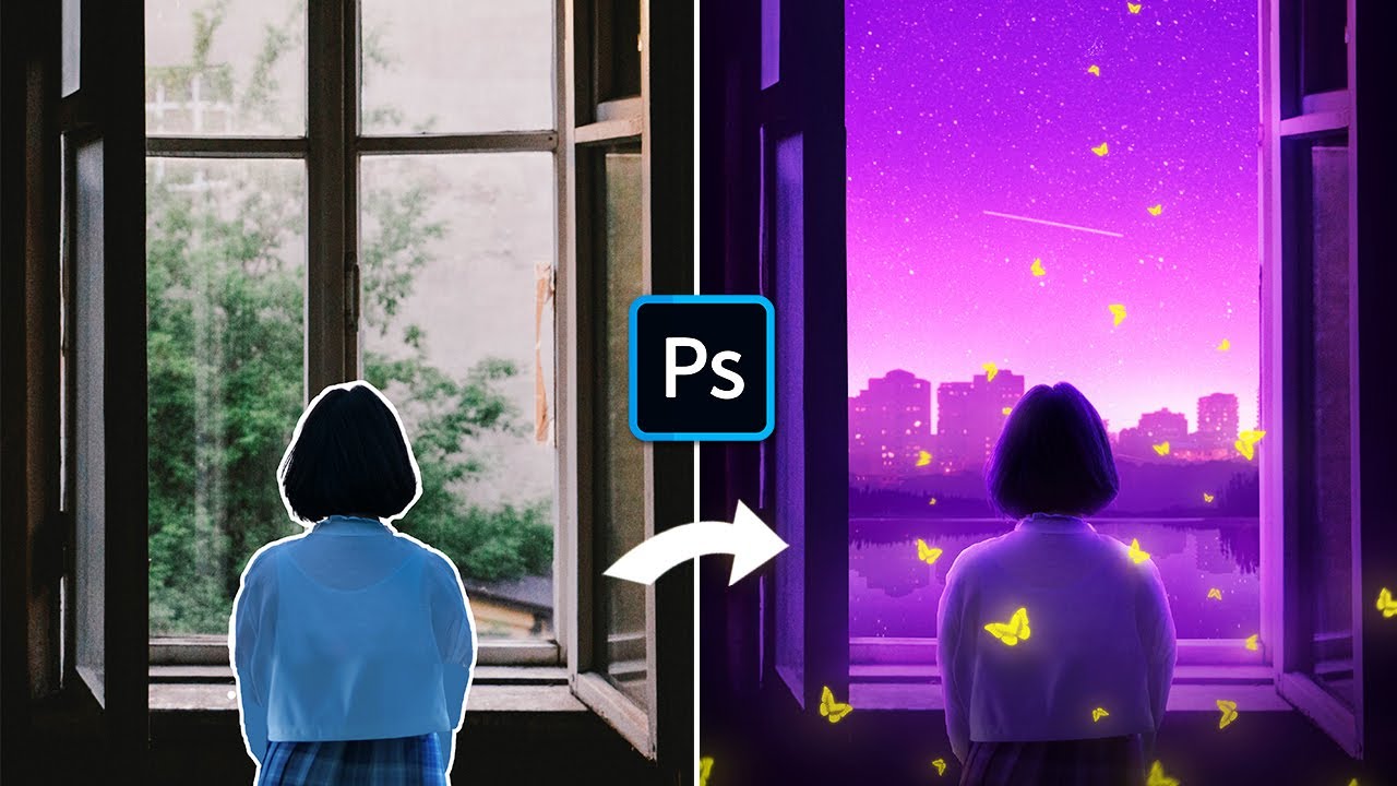 Creating an anime style FANTASY art in Photoshop | Photo manipulation Tutorial
