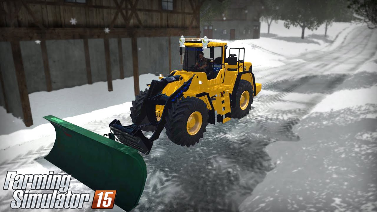 Farming Simulator 15 - Snow removal Volvo L180F (Plowable Snow Map)