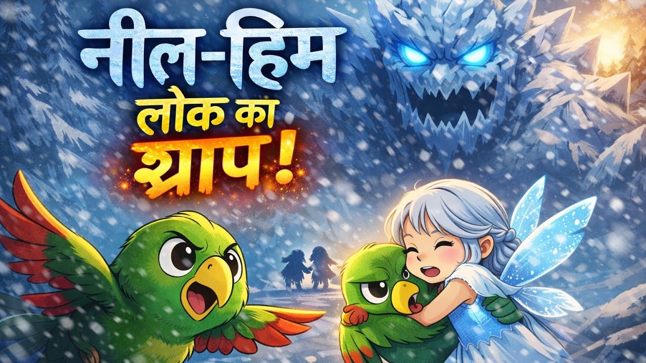 नील-हिम लोक का श्राप ❄️ | तोता और परी की खतरनाक बर्फ़ीली कहानी | Parrot Story / Pari ki Kahani 
