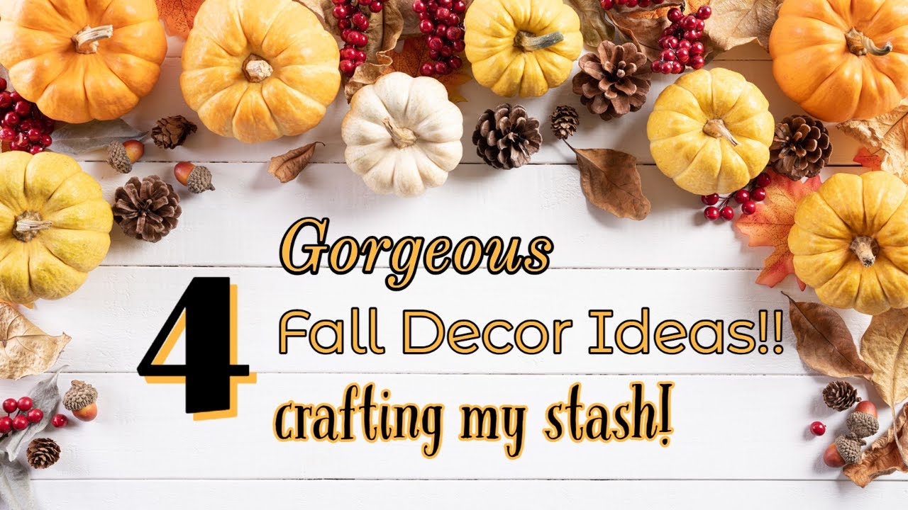 ⭐GORGEOUS FALL DECOR IDEAS!!~Crafting my Stash~Dollar Store Fall Decor DIYS~Recycling Fall Decor