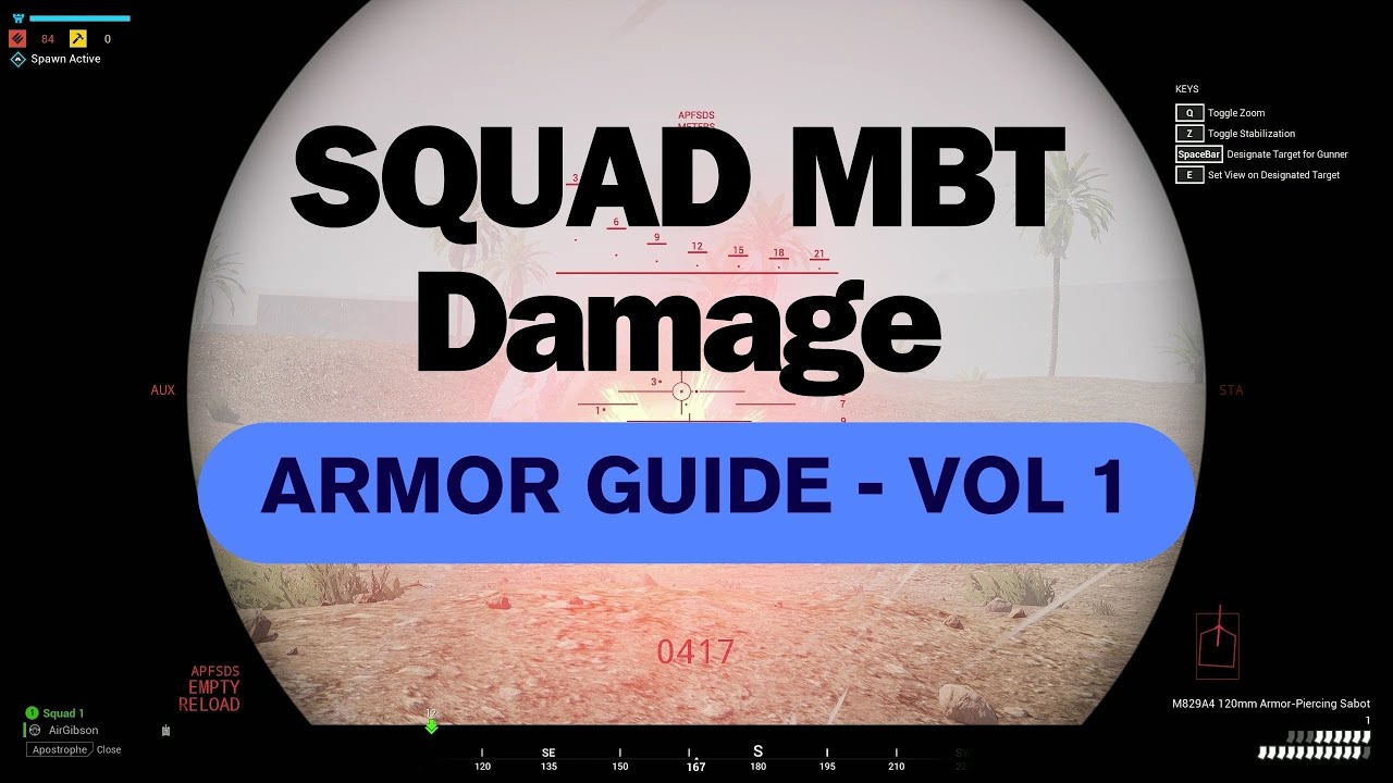 SQUAD - MBT Damage Calculations and TTK - Armor Guide Vol. 1
