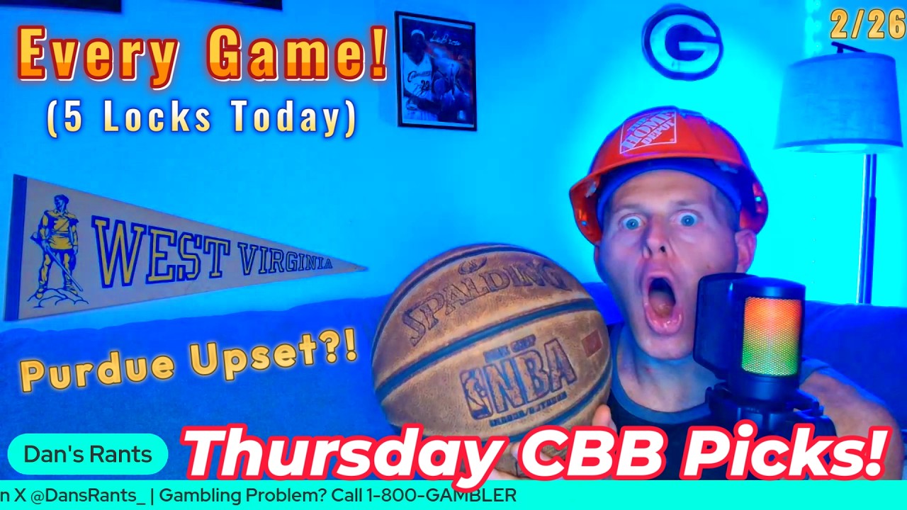 College Basketball Picks (EVERY GAME) - Thursday, February 26th | 5 LOCKS!