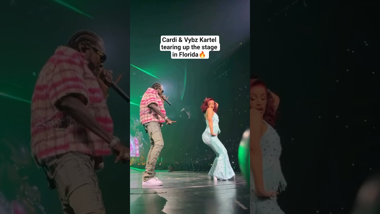 Cardi & Vybz Kartel tearing up the stage in Florida🔥