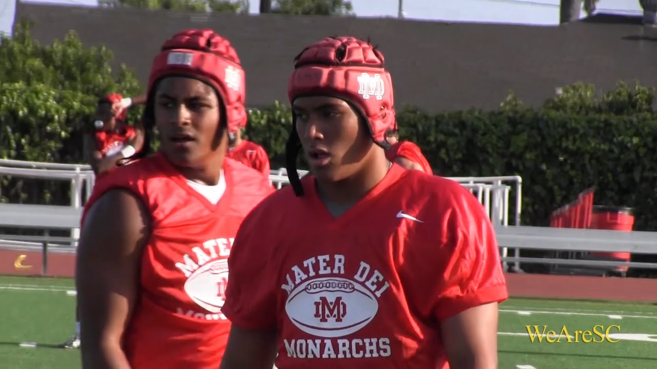 Solomon Tuliaupupu highlights from spring practice at Mater Dei