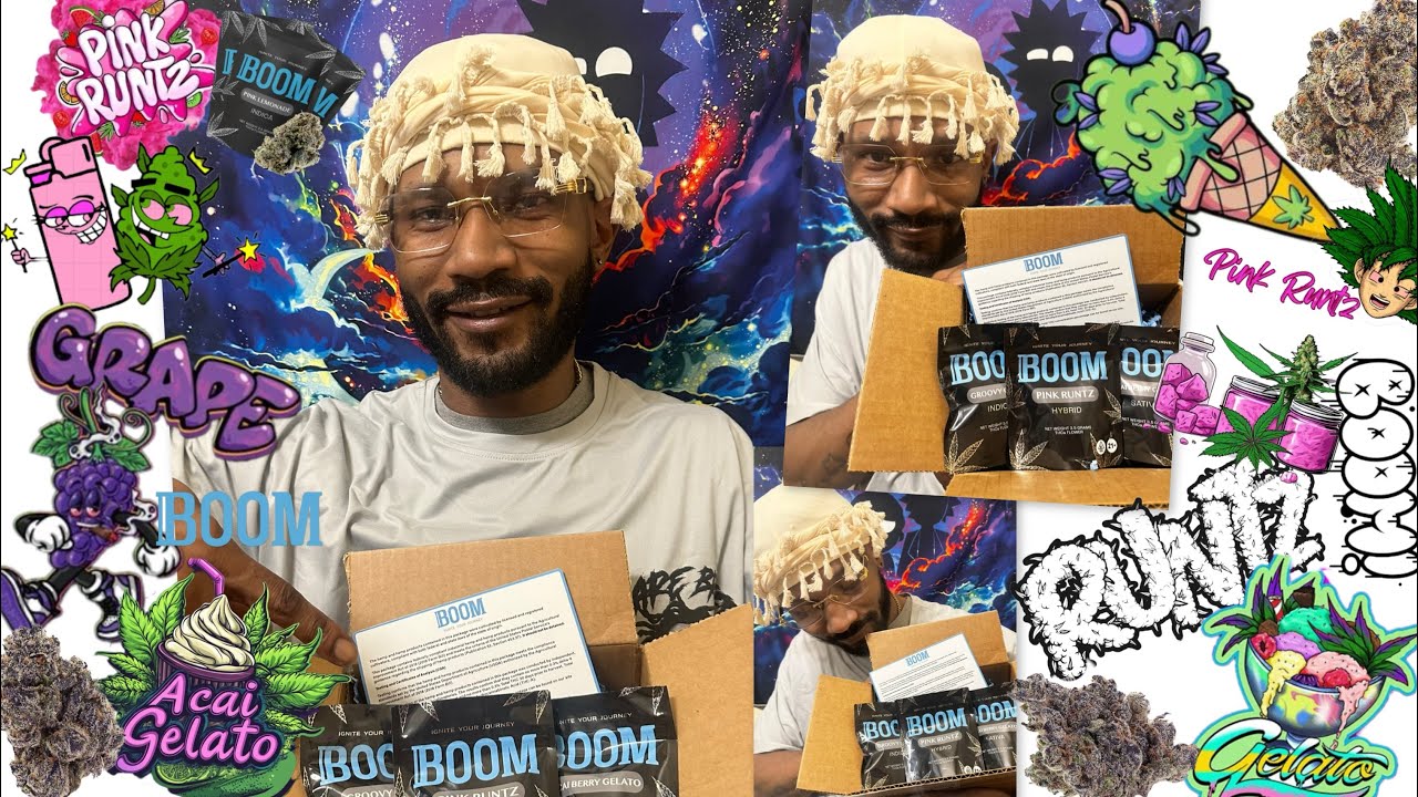 My first collaboration with BOOM unboxing a care package part.3 (pink runtz)