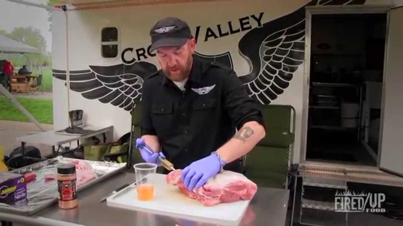 Fired Up Food Master Class: Pro's Pork Shoulder Secrets - Injection Technique (2/4)