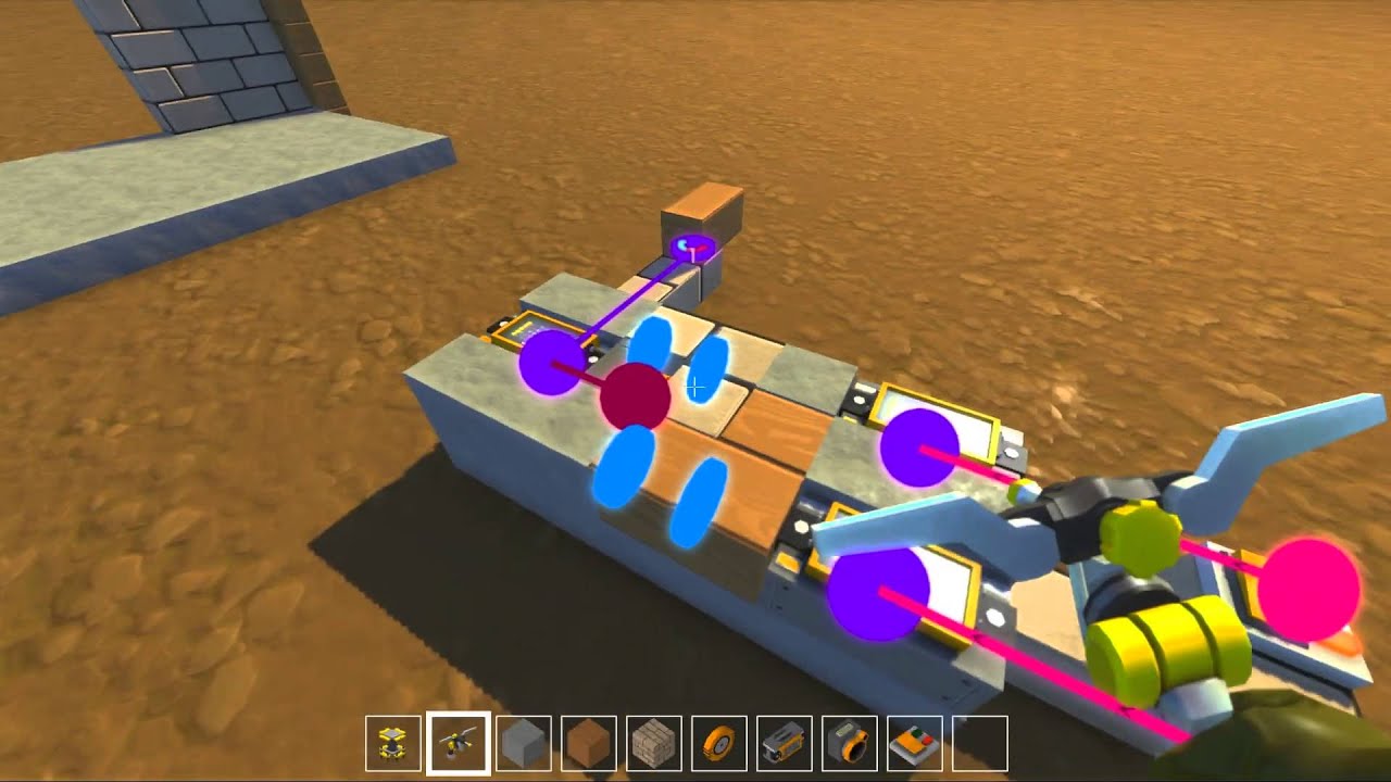Scrap Mechanic Tutorial - 2-way switches (XOR Gate) - 1 Door, 2 Switches