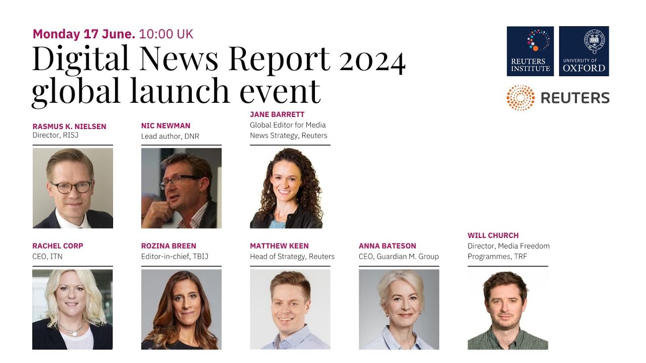 LIVE: launch of the Digital News Report 2024.