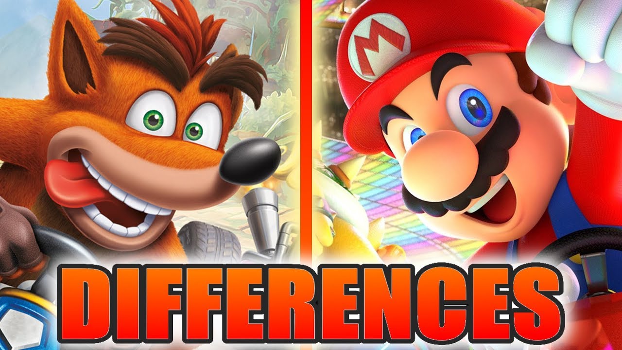 Mario Kart and Crash Team Racing Nitro Fueled | THE DIFFERENCES