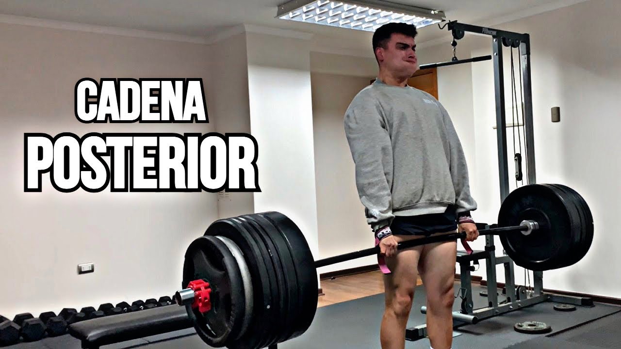 ENTRENAMIENTO de CADENA POSTERIOR en MI NUEVO GIMNASIO + COMIENDO HAMBURGUESA