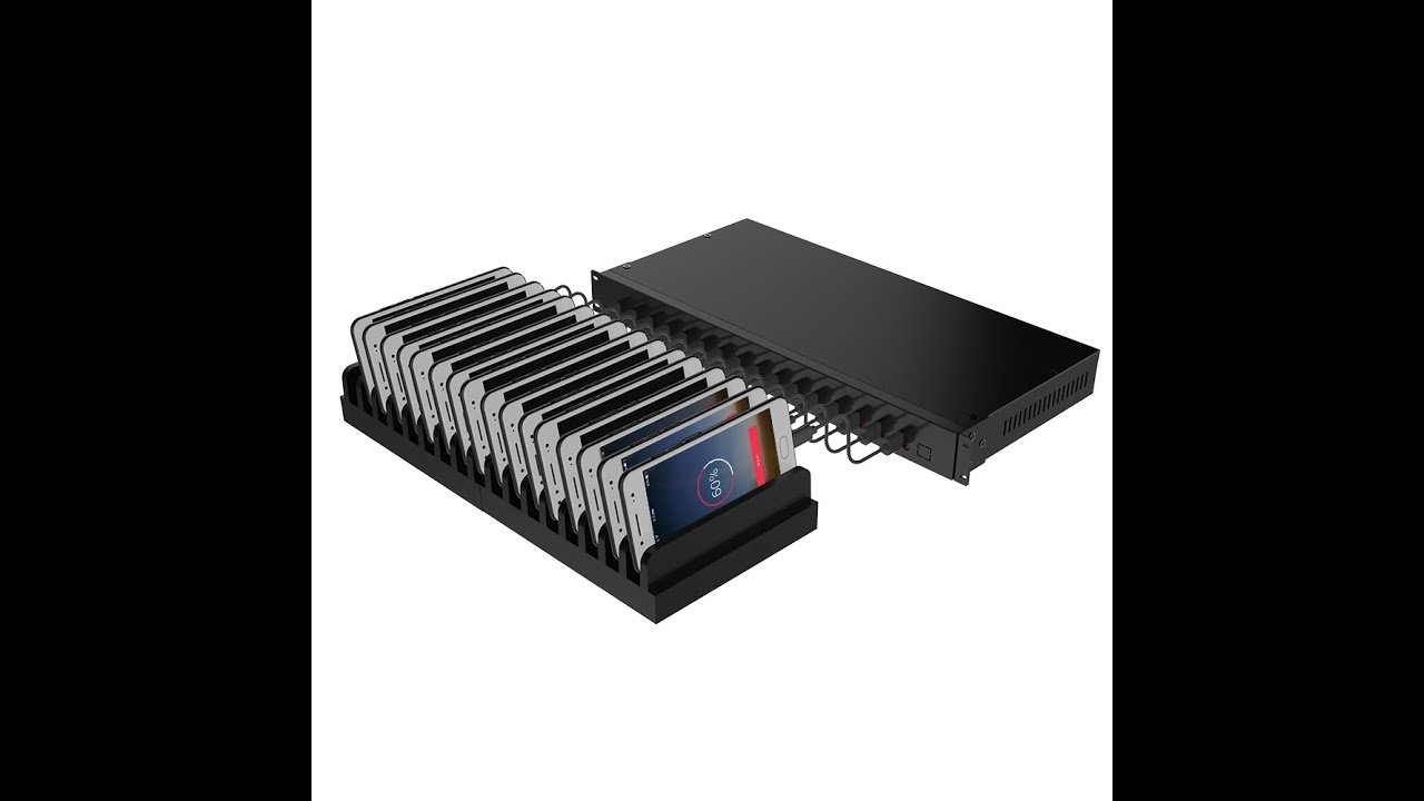 Rackmount 16 ports USB Charger, 1U Power Outlet Strips-Ladagogo