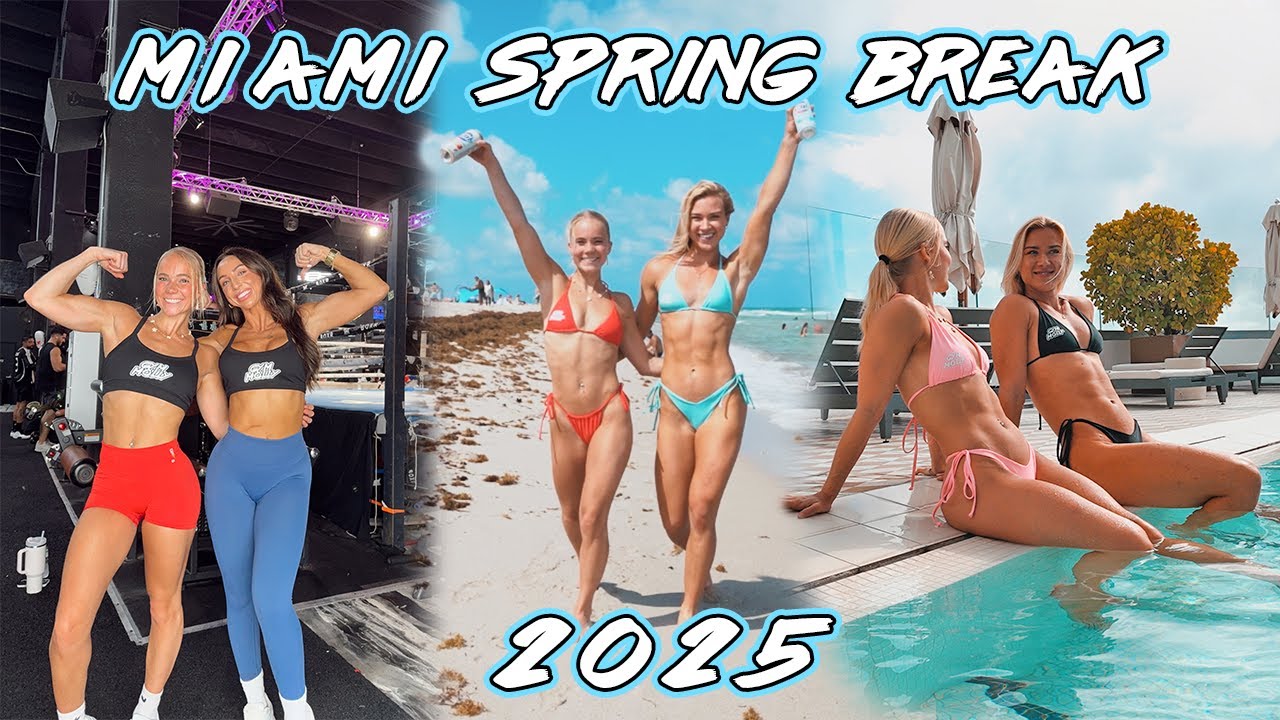 Spring Break in Miami with Gym Molly Athletes | Muscle Beach Workout + Pool Day Vlog