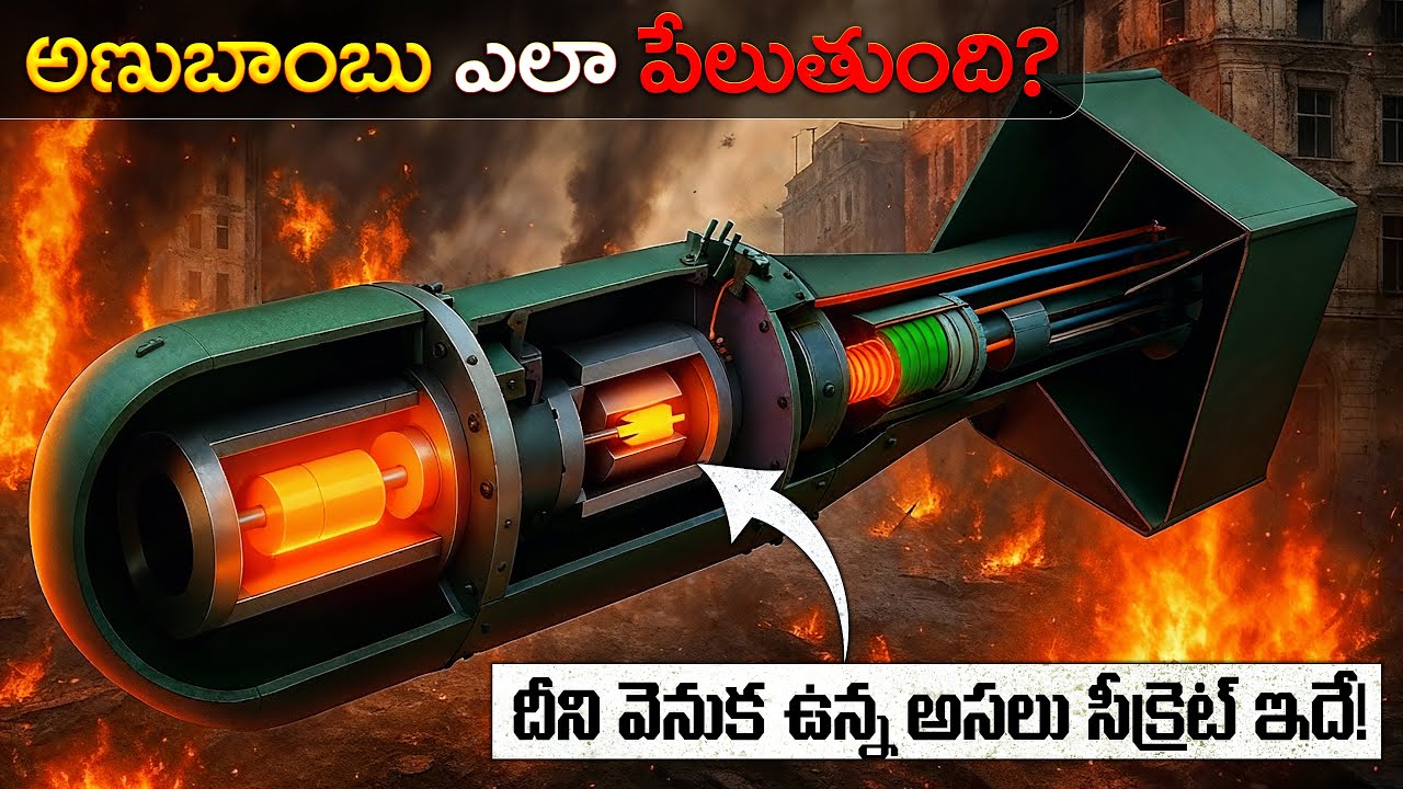 అణుబాంబు ఎలా పేలుతుంది? దీని వెనుక ఉన్న అసలు సీక్రెట్ ఇదే! | How Atomic Bomb Works? (Animation)