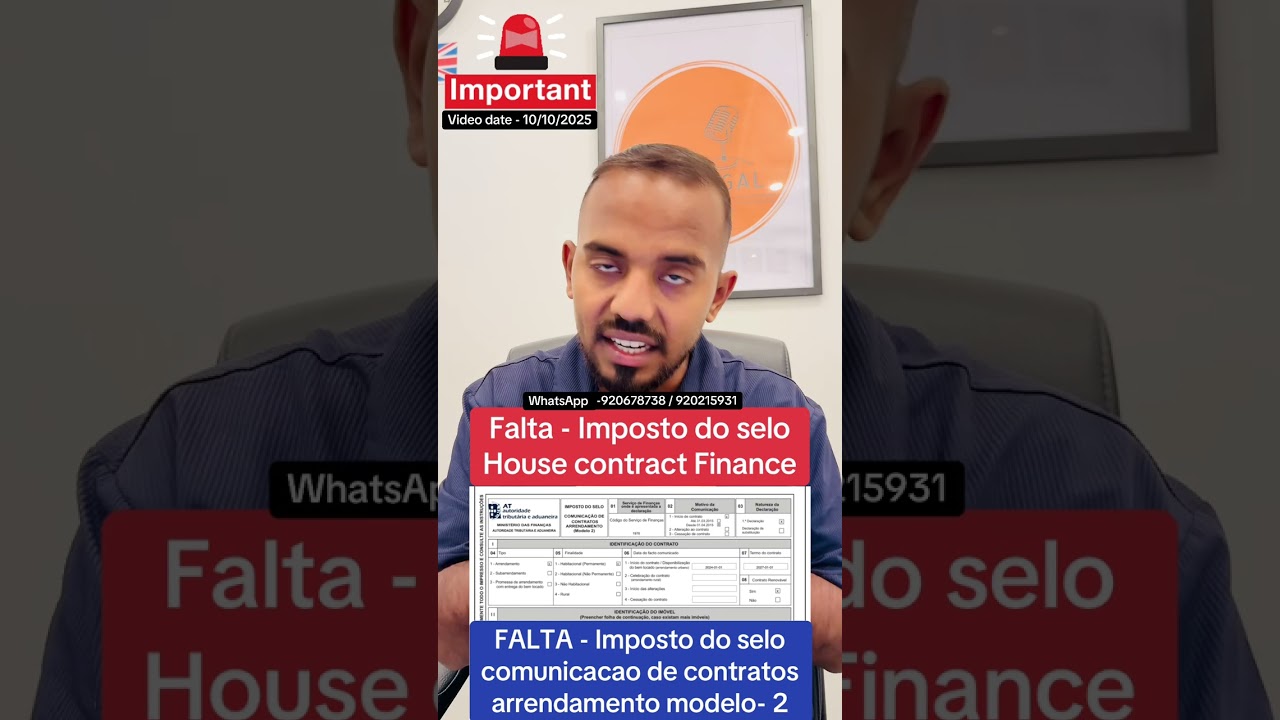 Falta - Imposto do selo House contract Finance paper from owner | &reg;Live Portugal By Harry | Portugal