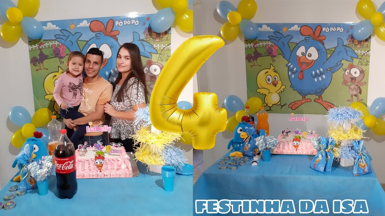 ANIVERSÁRIO DE 4 ANOS DA ISABELLY-TEMA GALINHA PINTADINHA