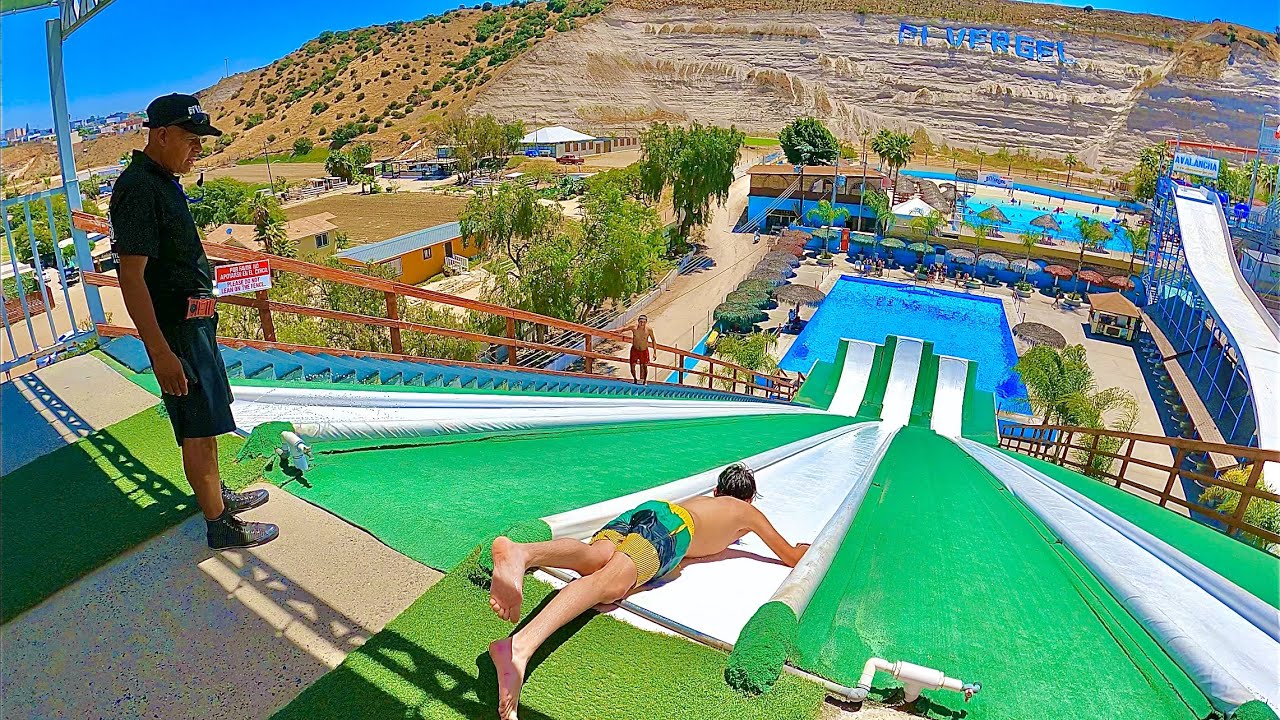 Slip N Fly Water Slide at Albercas El Vergel Water Park