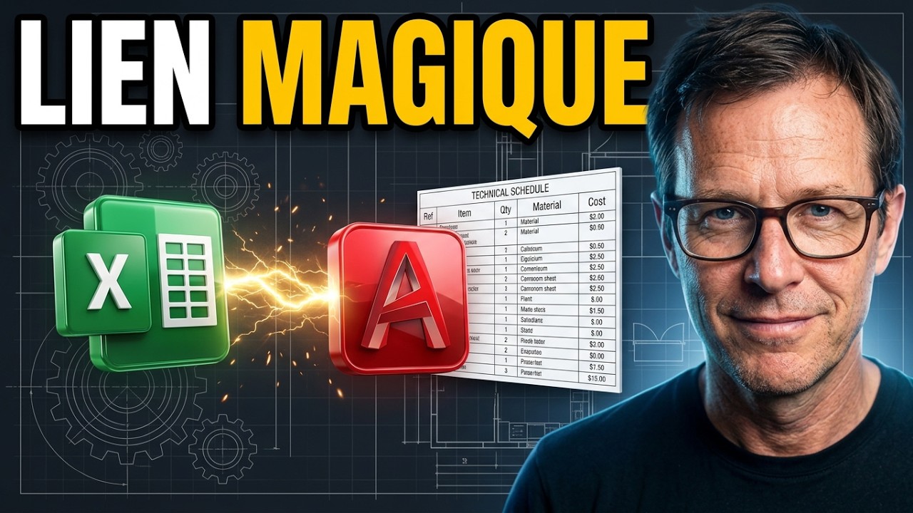 AutoCAD + Excel : Le Lien Magique qui Te Fait Gagner des Heures (Méthode Ultra Simple)