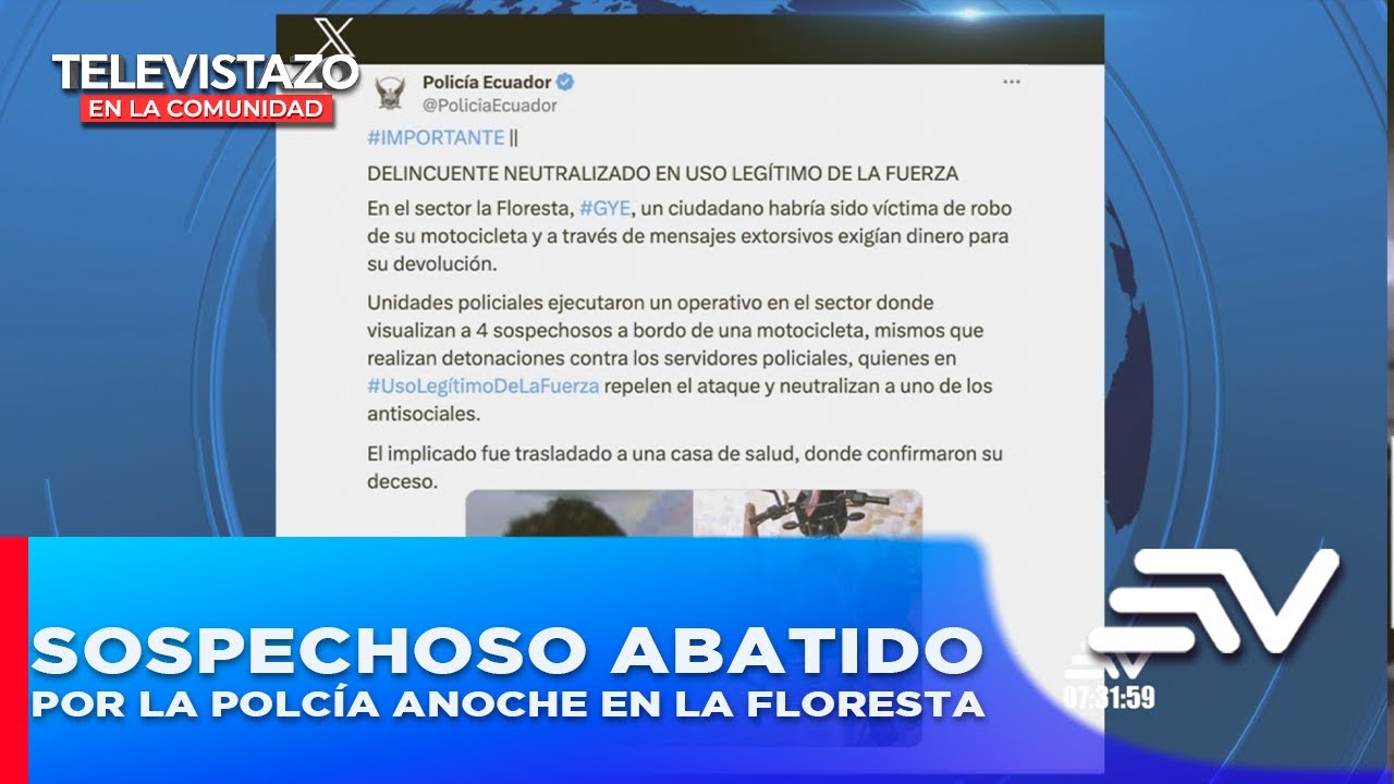 Sospechoso fue abatido por la policía anoche en La Floresta  | Televistazo en la Comunidad