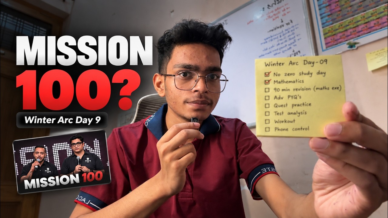 JEE Winter Arc Challenge Day - 9 | JEE 2027