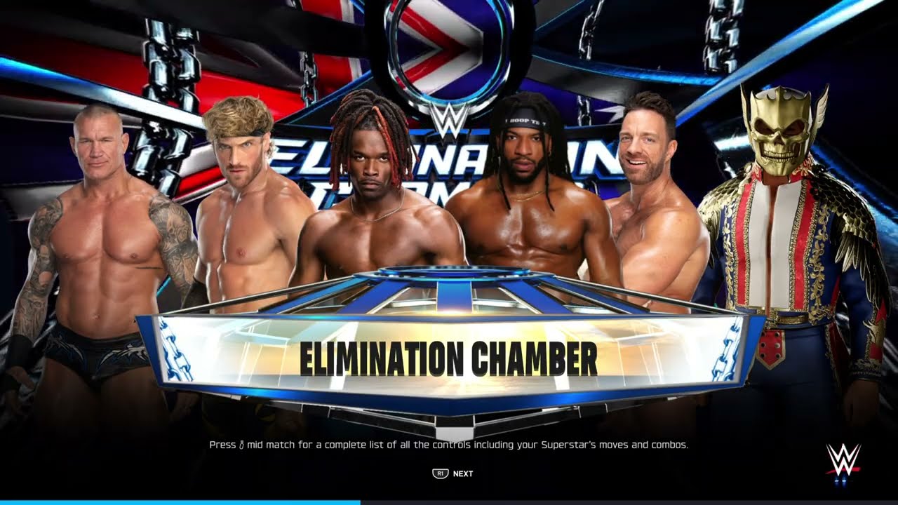 WWE 2K25_Simulated The men's elimination chamber. #wwe #2k25 #wwesuperstar #Eliminationchamber ￼
