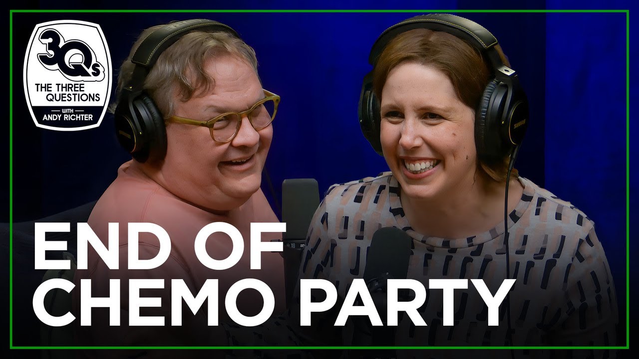 Vanessa Bayer’s “End Of Chemo” Party Got Busted By The Police | The 3 Questions With Andy Richter